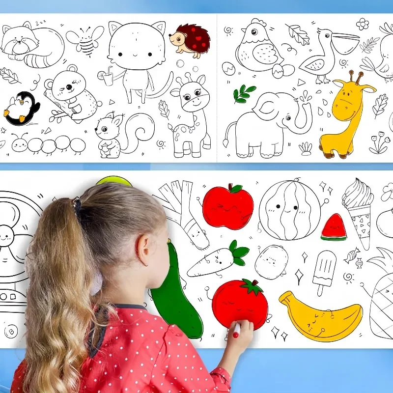 Kids Education Laptop - Rollo de papel para colorear para