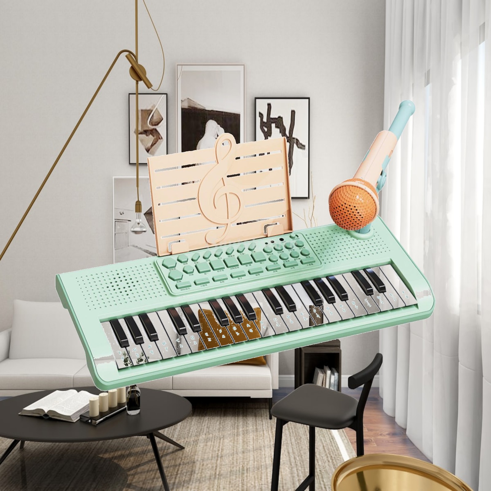 Kids Home Education - Teclado de Piano para Niños Principiantes,