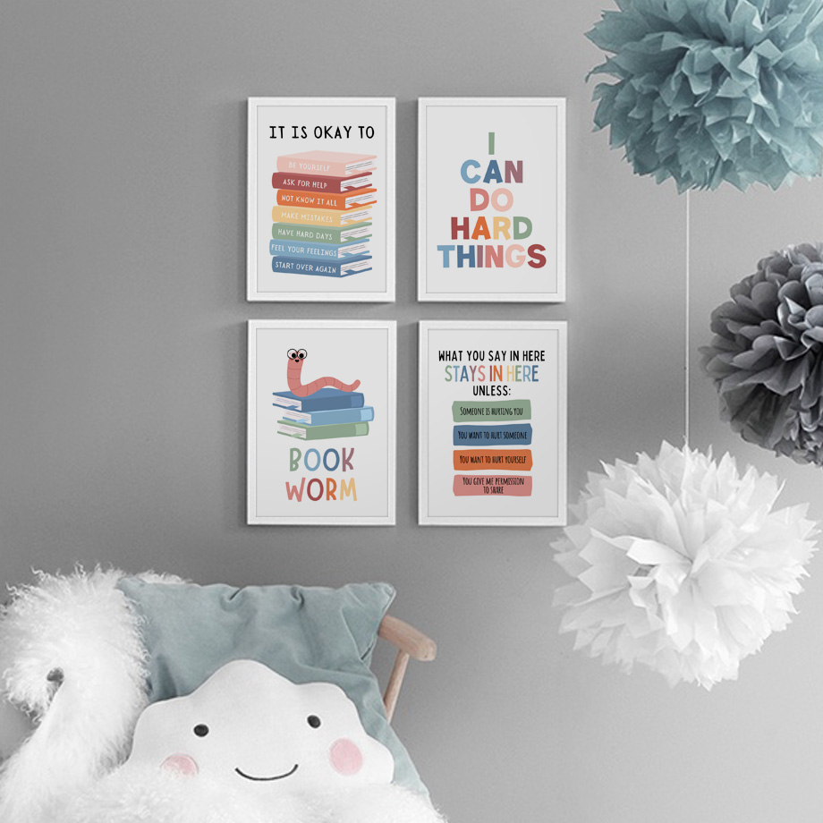 Kids Education Motivation - Citas educativas en inglés, carteles motivacionales