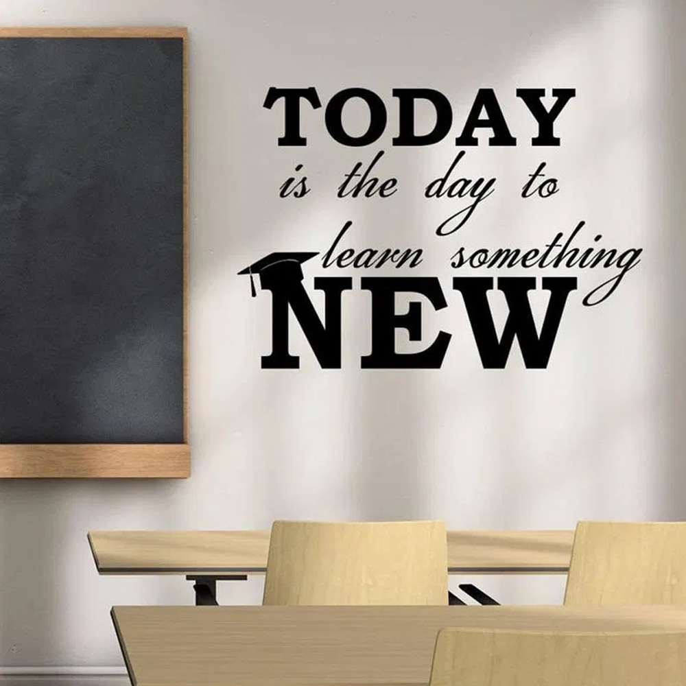 Kids Education Motivation - Vinilo Decorativo Educativo con Frase Motivacional:
