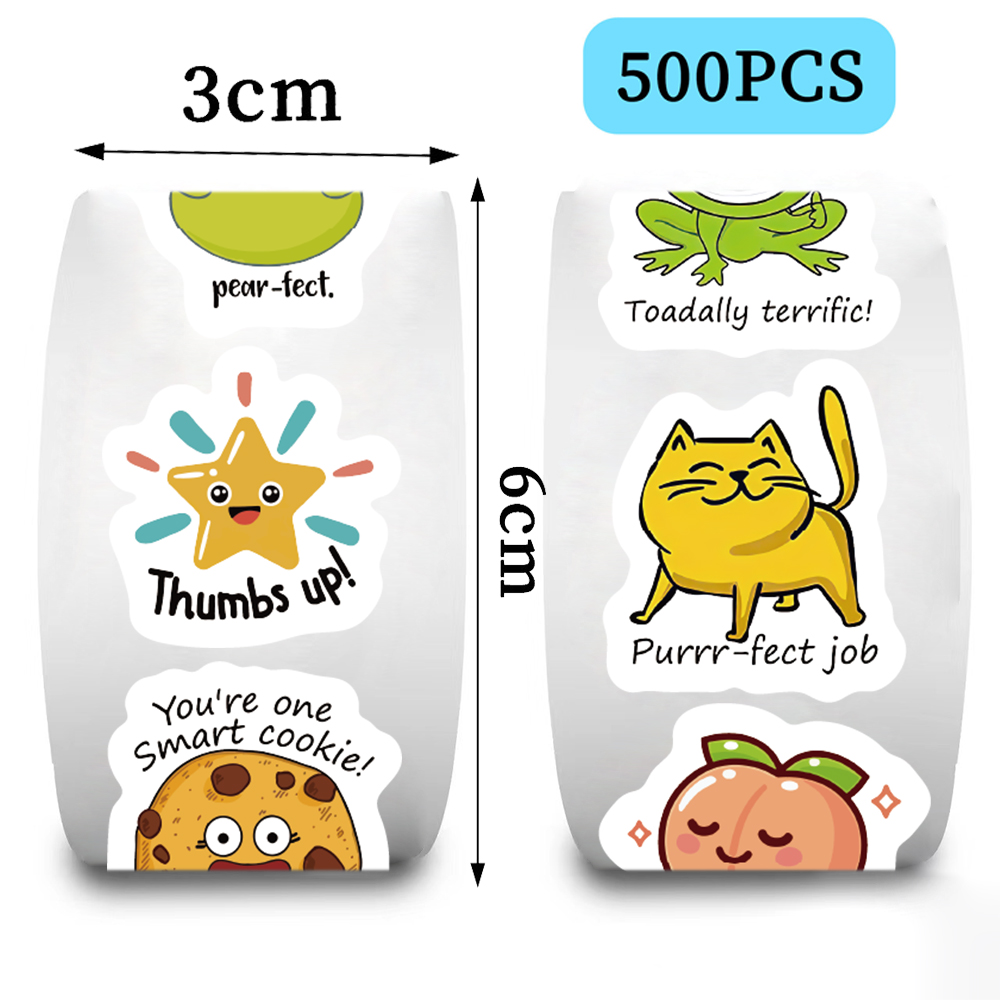 Rollo de 500 Uds. De pegatinas - Kids Education Motivation reseña y precio