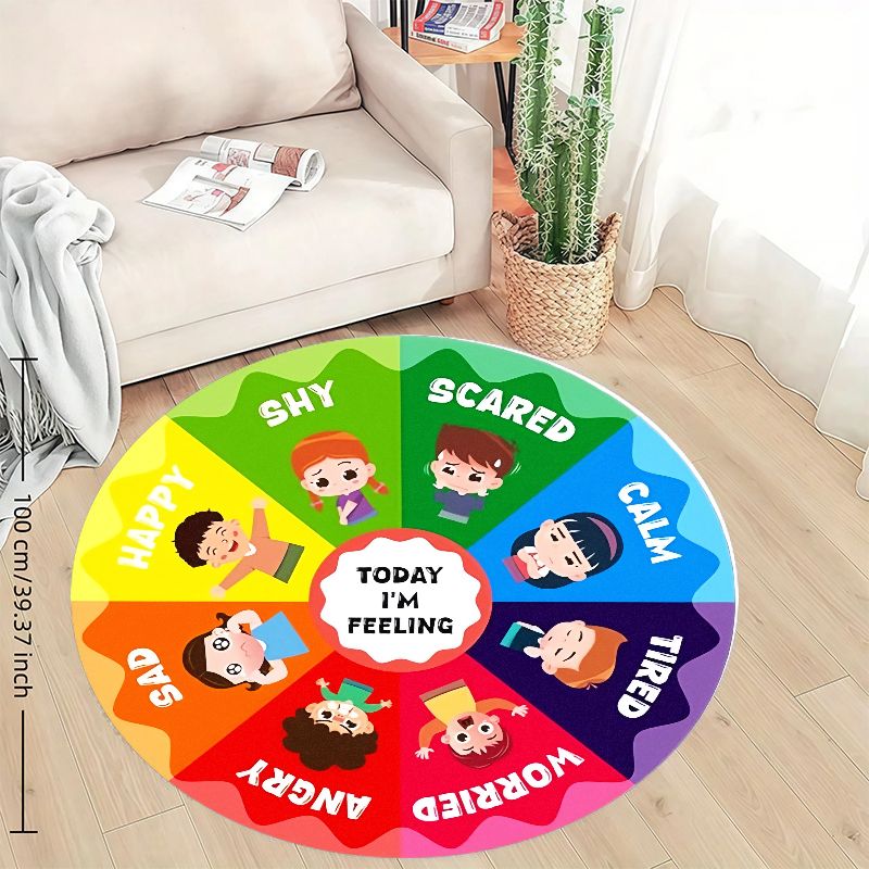 Alfombra redonda de franela co - Kids Education Room reseña y precio