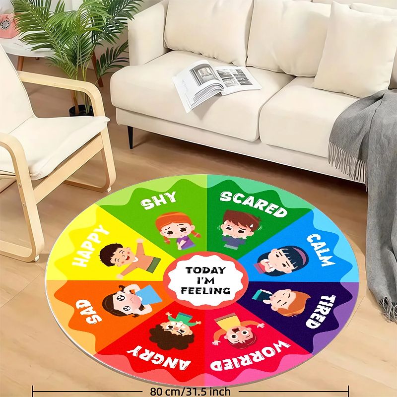 Alfombra redonda de franela co - Kids Education Room reseña y precio