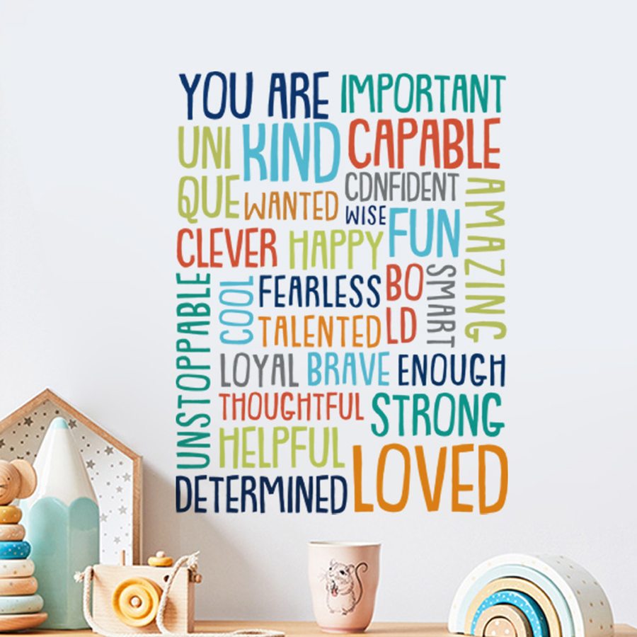 Imagen de pared de aula positi - Kids Education Motivation reseña y precio