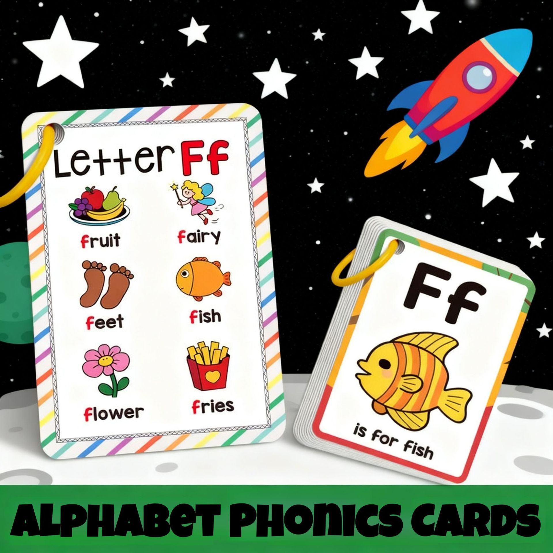 Tarjetas de aprendizaje del al - Flash Card Alphabet reseña y precio