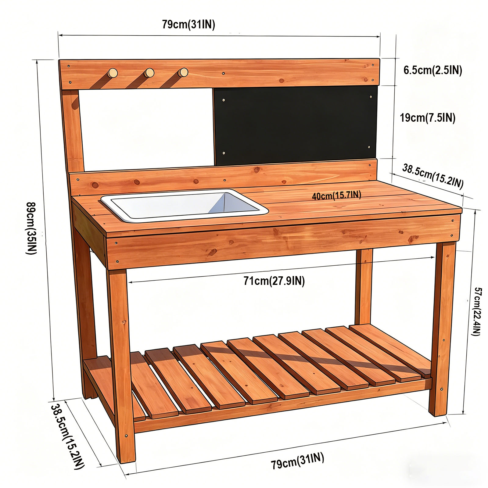 Mesas de Jardinería de Madera  - Kids Education Table reseña y precio