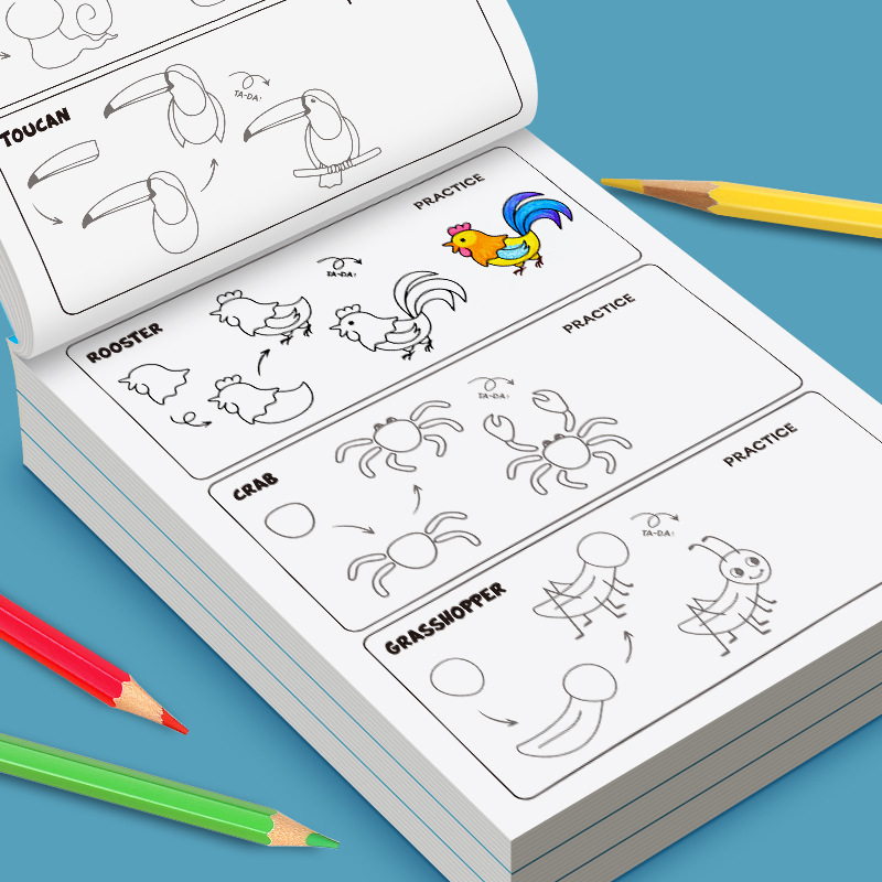 Libro de dibujo paso a paso pa - Kids Education Steps reseña y precio