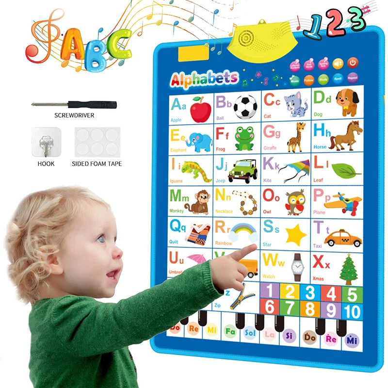 Tabla electrónica de pared del - Kids Educational Posters reseña y precio